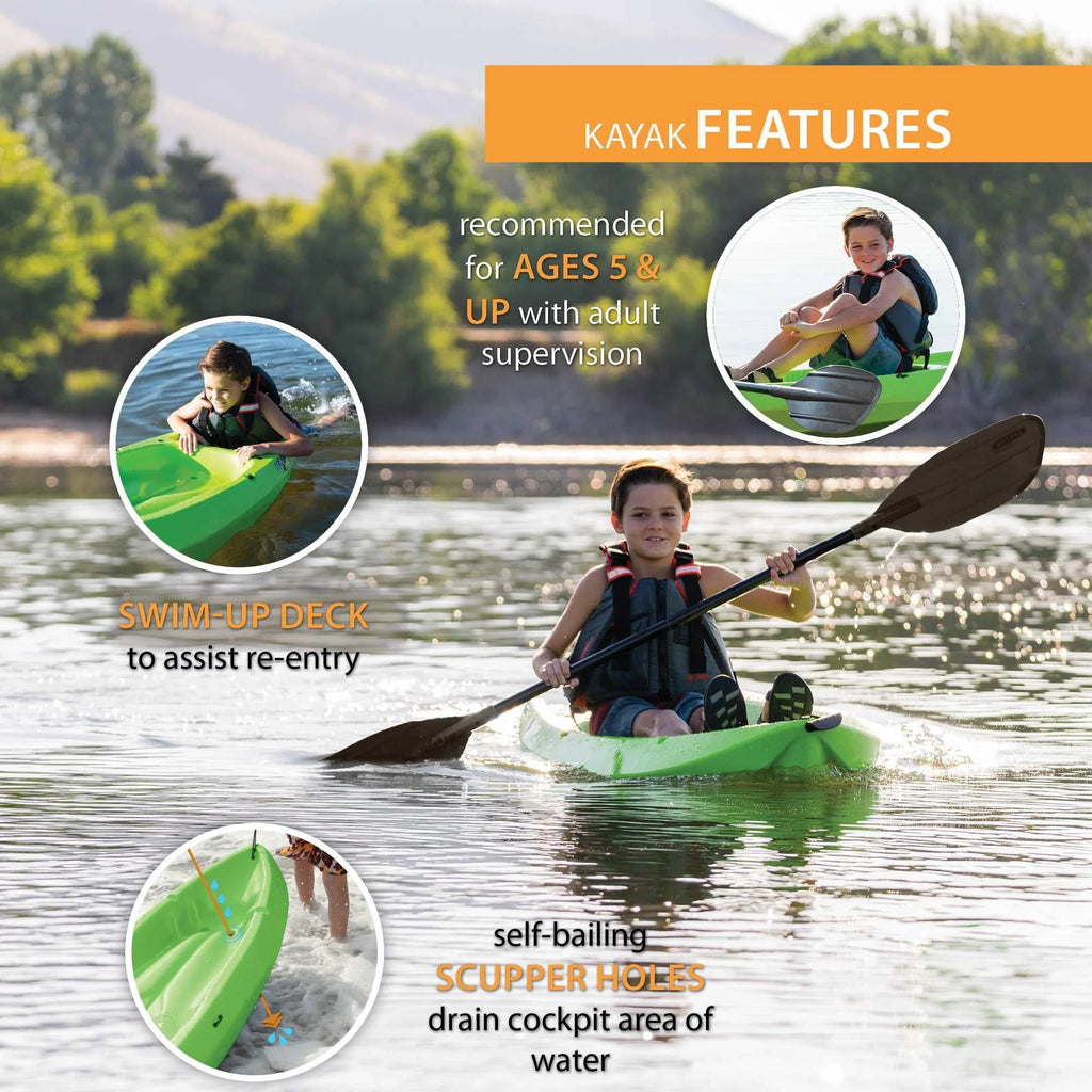 6 ft Youth Kayak Lime Green U4100
