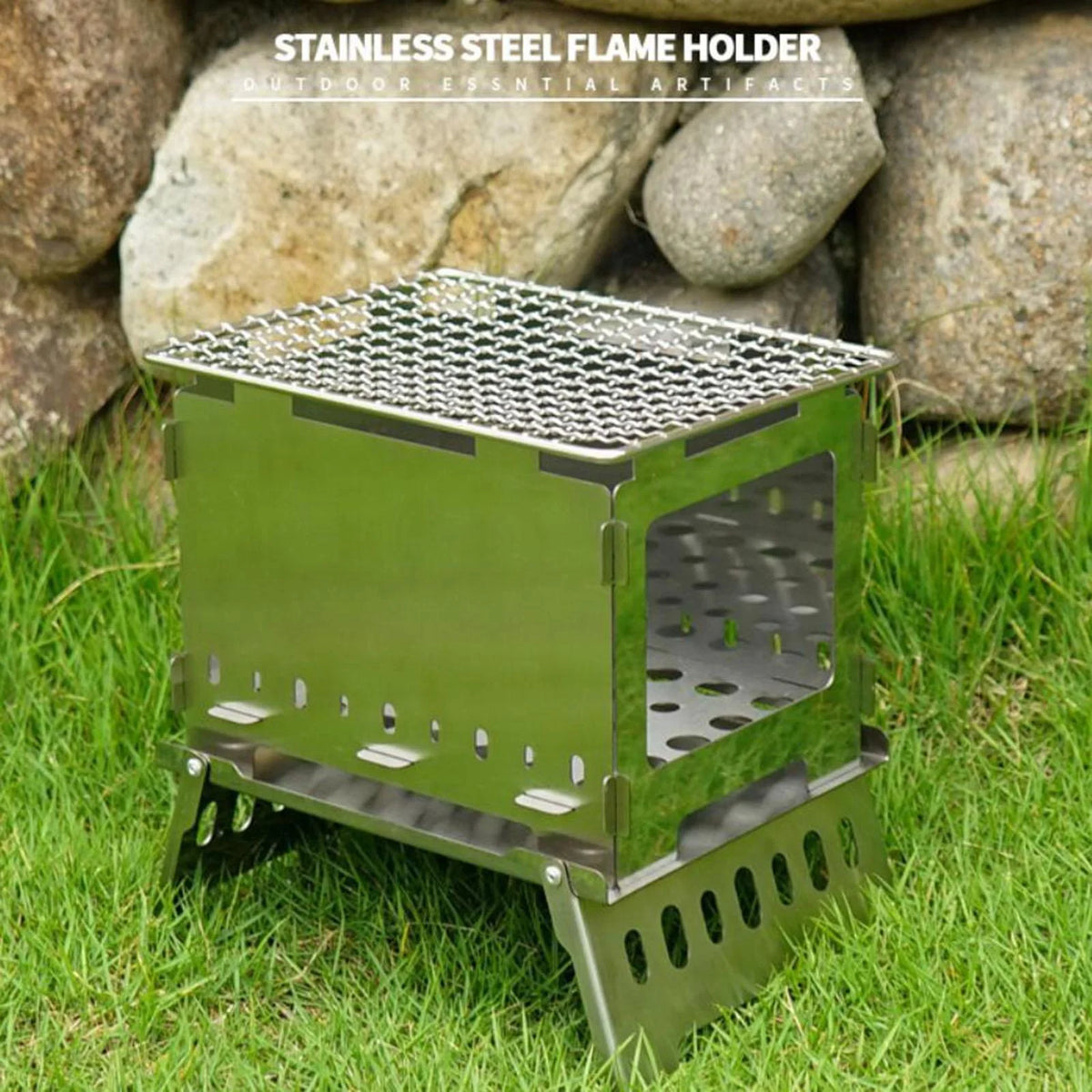 Stainless Steel Portable Folding Barbecue with Bag S978973