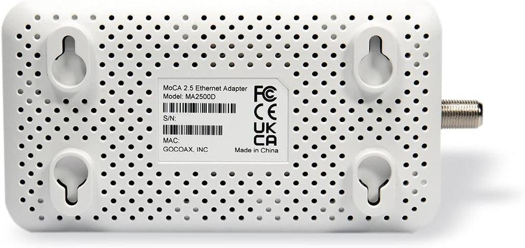 MoCA 2.5 Adapter with 2.5GbE Ethernet Port, White S224387