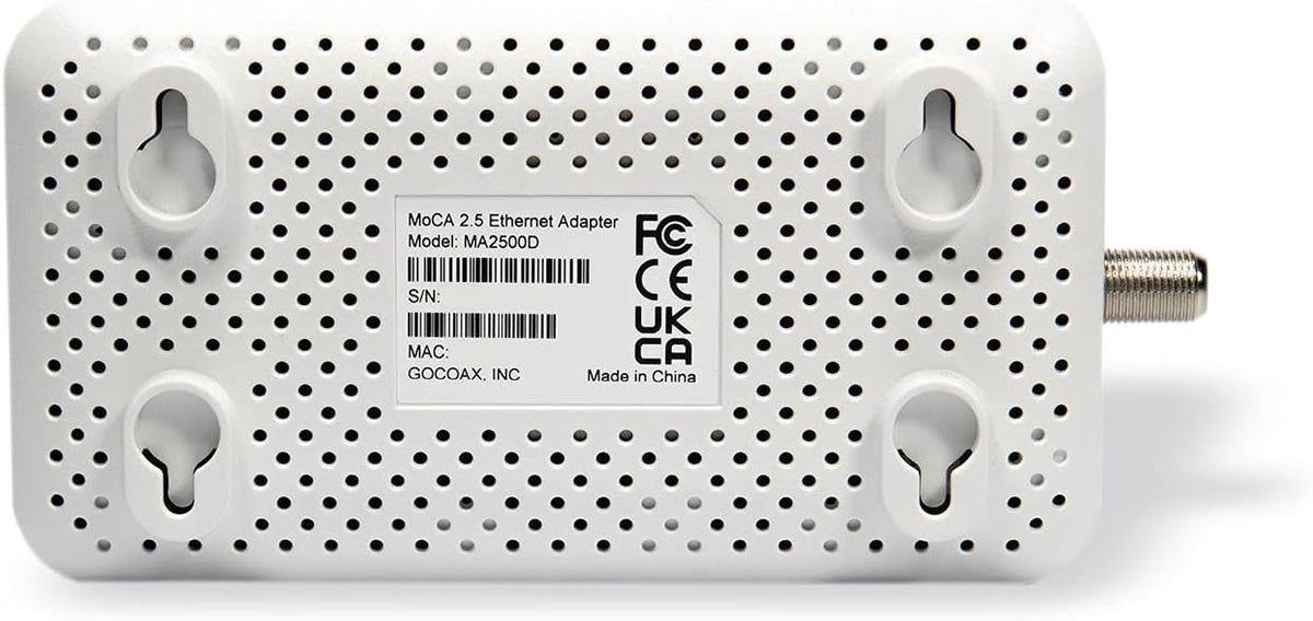 MoCA 2.5 Adapter with 2.5GbE Ethernet Port, White S224387