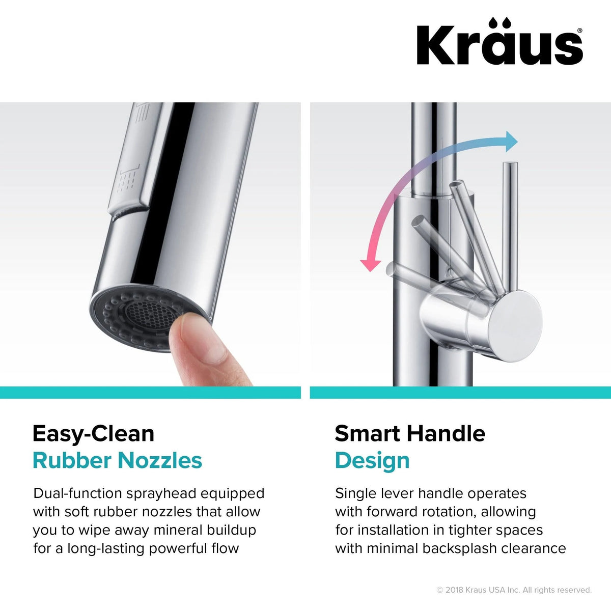 2-Function 1-Handle Pulldown Kitchen Faucet with Dispenser Faucet U416