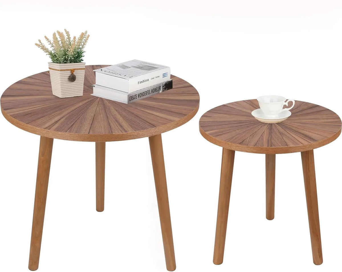 3 Piece Rustic Coffee Table and Side Table Set V220