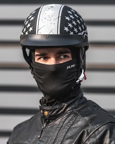 Half Helmet Motorcycle Open Face Sun Visor Quick Release Buckle DOT Approved Y4461