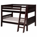 Cappuccino Low Bunk Bed with Angle Ladder S69223