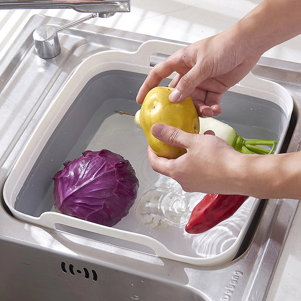 Silicone Collapsible Fruit Basket Sink Tub D85198