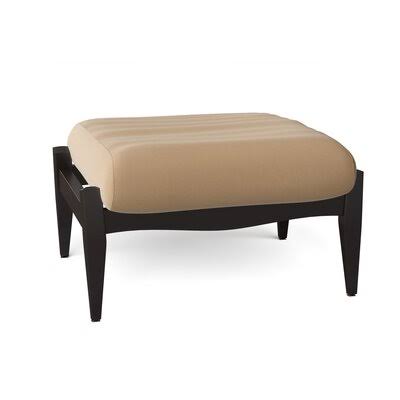 Classic Khaki Ottoman with Black Walnut Legs U371