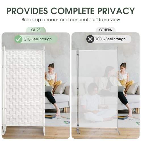 White Folding Room Divider W119