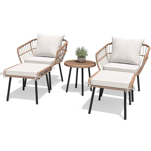 3 Piece Wicker Bistro Set with Cushions F277771