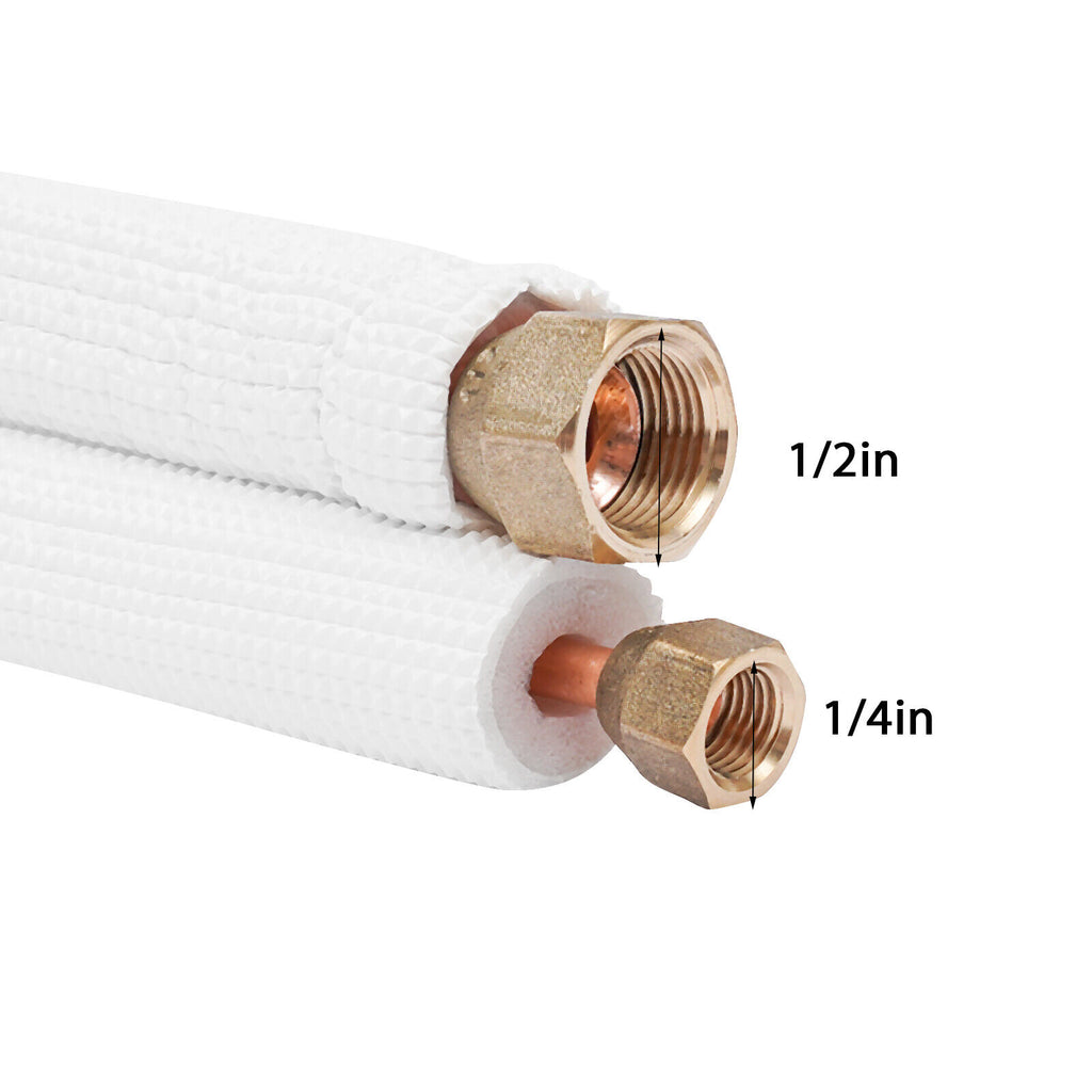 50ft Insulated Line Set 1/4'' & 1/2'' Copper Tubing L148681