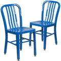Blue Metal Outdoor Dining Chair (Set of 2) W6619
