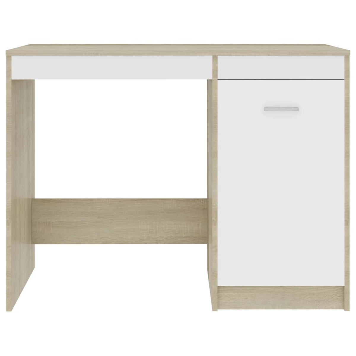 White Computer Desk with Storage Cabinet A9989