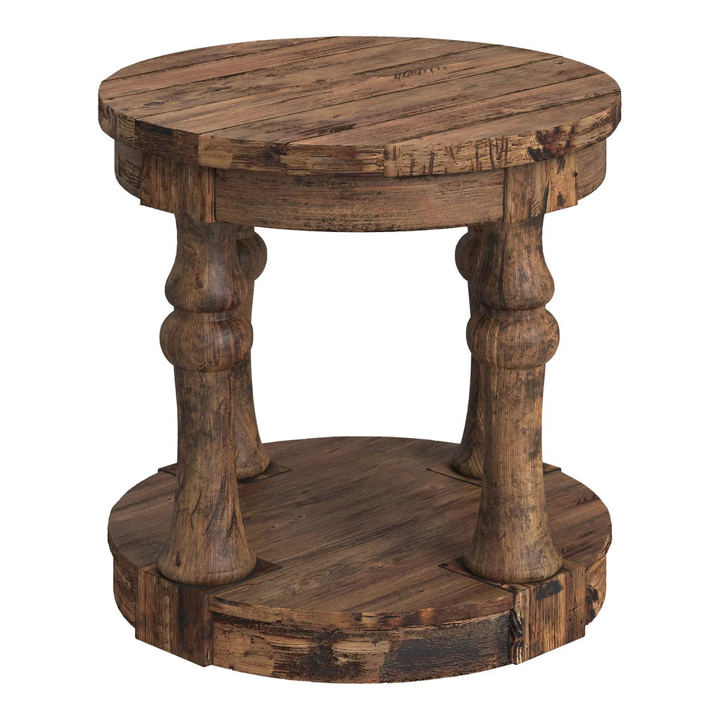 Oak 1-Shelf End Table V290