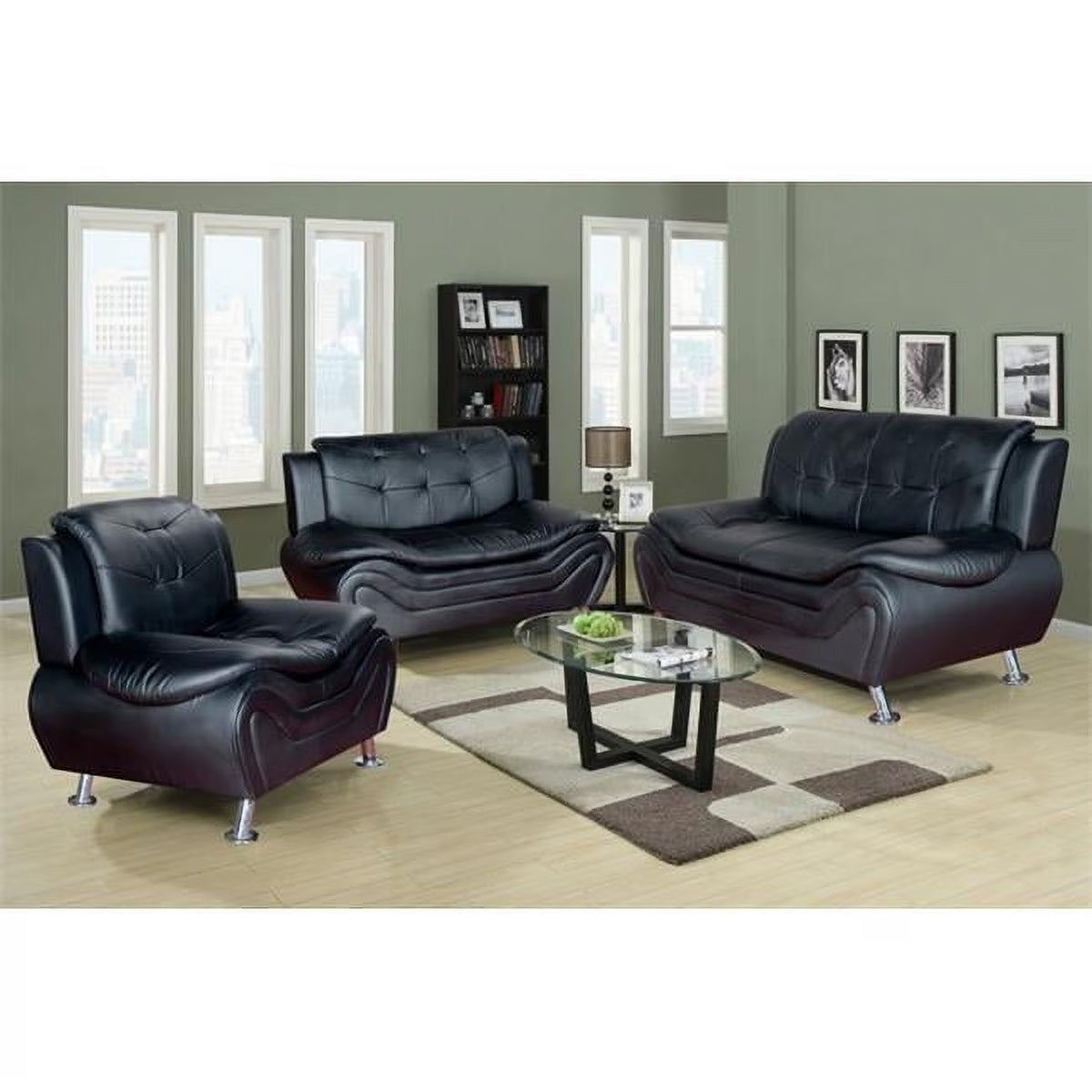 Black Sofa Set K690