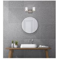 2 Lights Bath Sconce in Stain Nickel with Clear Shade A377