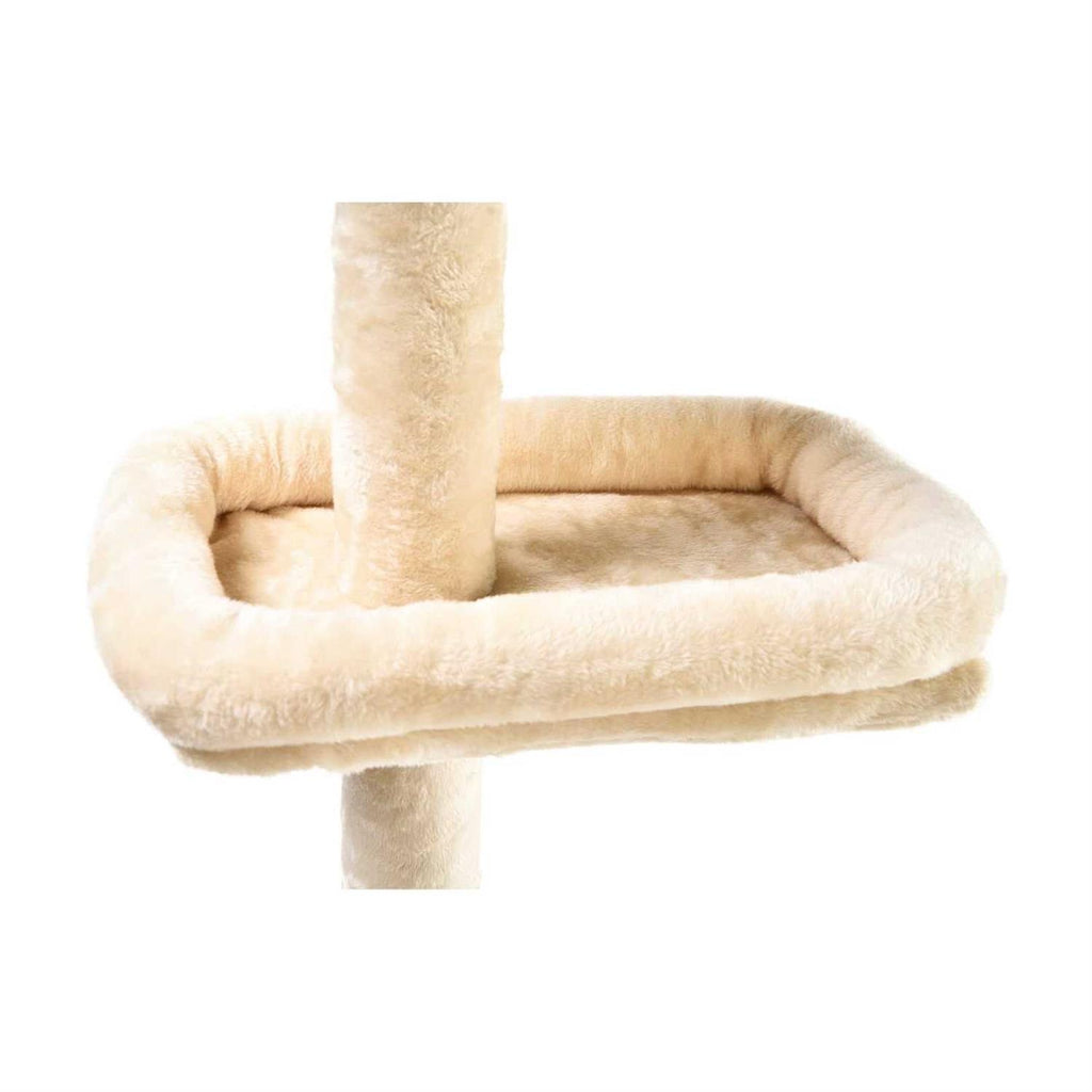 4-Level Carpeted Adjustable Cat Tree with Cat Bed T689