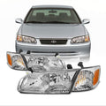 2000 2001 Toyota Camry Chrome Housing Headlights Lamp Assembly Replacement V357