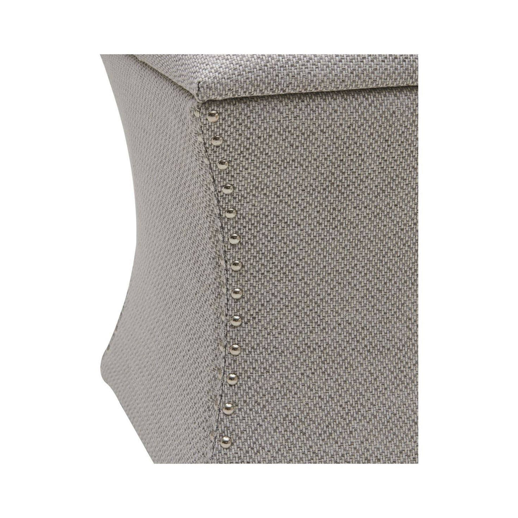 Gray Tufted Storage Ottoman V414
