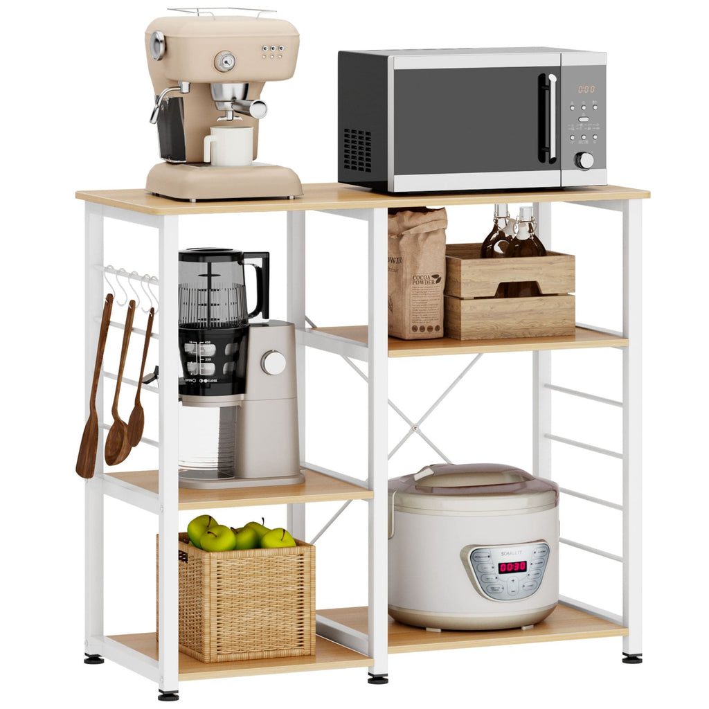 Maple 4-Tier Kitchen Baker's Rack Microwave Stand Storage Rack V833