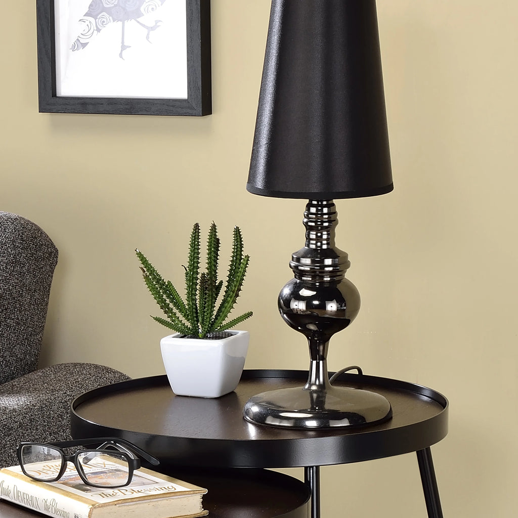 Matte Black Steel 2-Piece Nesting Tables Set V655
