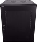 15U Wallmount Cabinet Enclosure 19-Inch Server Network Rack with Locking Perforated Door Black P266