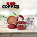 10 pc copper-infused ceramic non-stick cookware set T97745