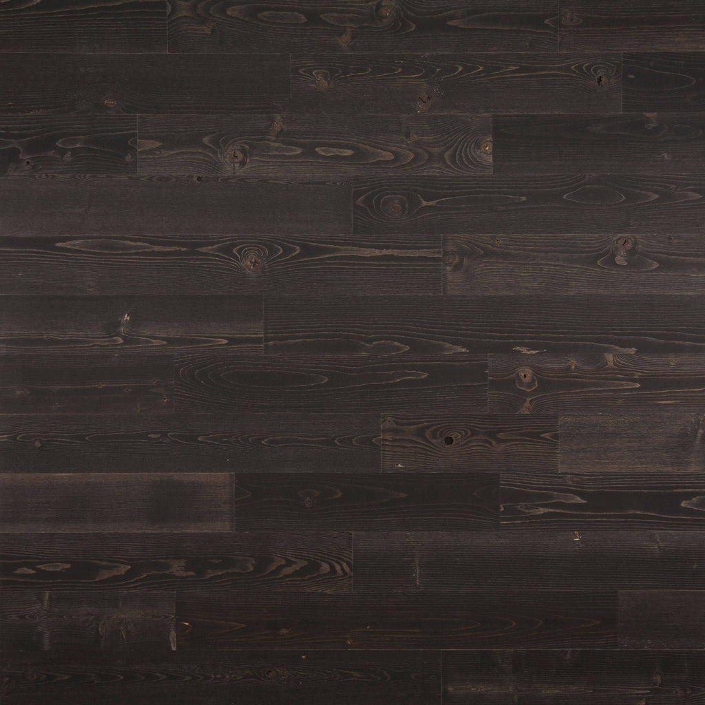 Peel and Stick Reclaimed Black Ice Wood Planks D161722