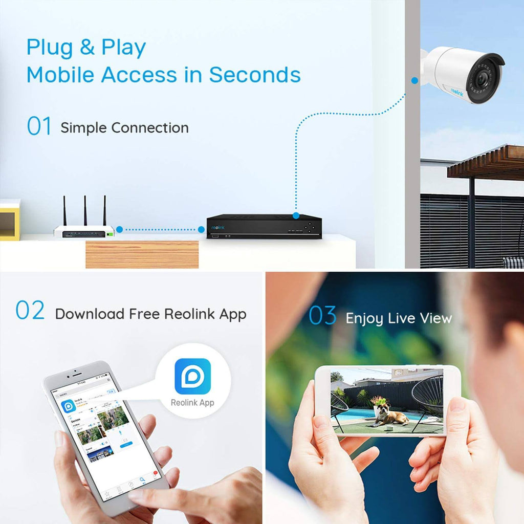 8CH 5MP PoE Security Camera System L526