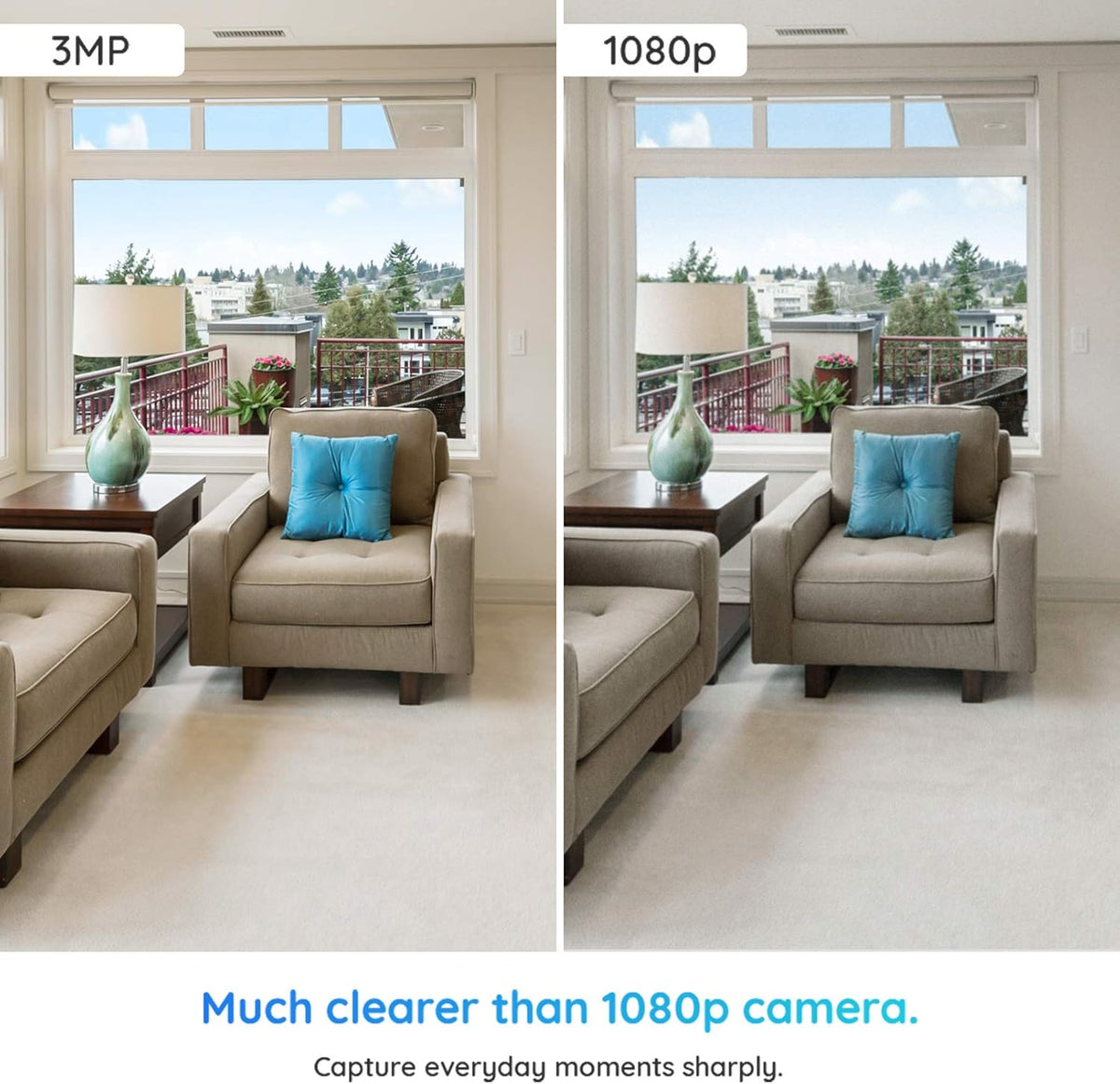 3MP HD Plug-in Indoor WiFi Security Camera, Pan Tilt, Night Vision, Pack of 2 T9337