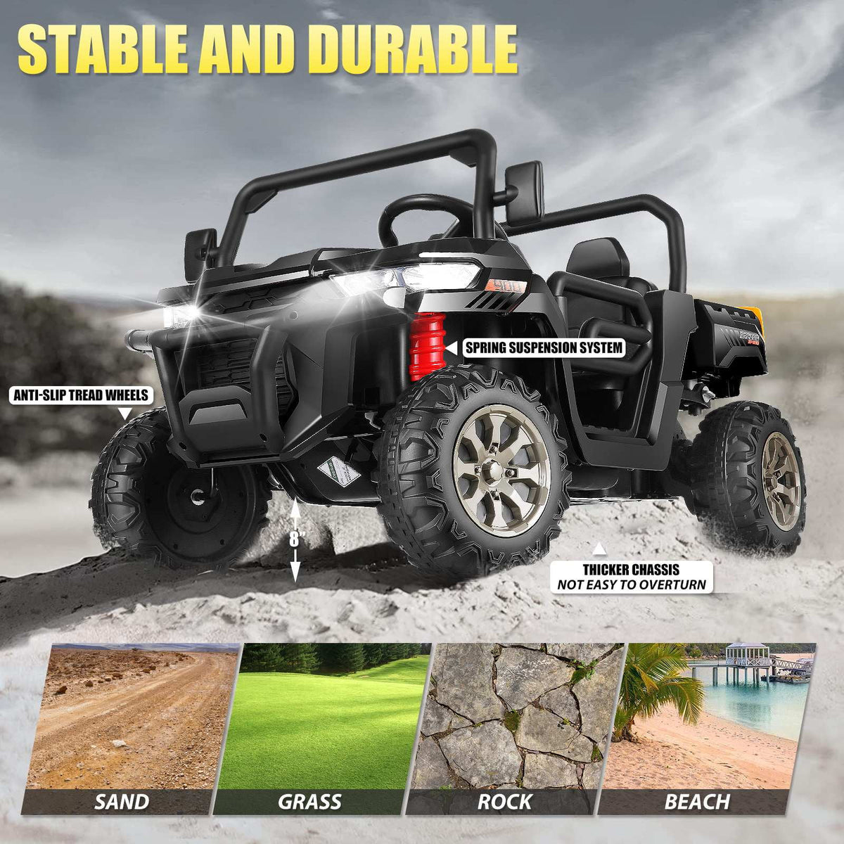 Black 24 V 2 Seater Electric Ride on Dump Truck with Remote Control M355516
