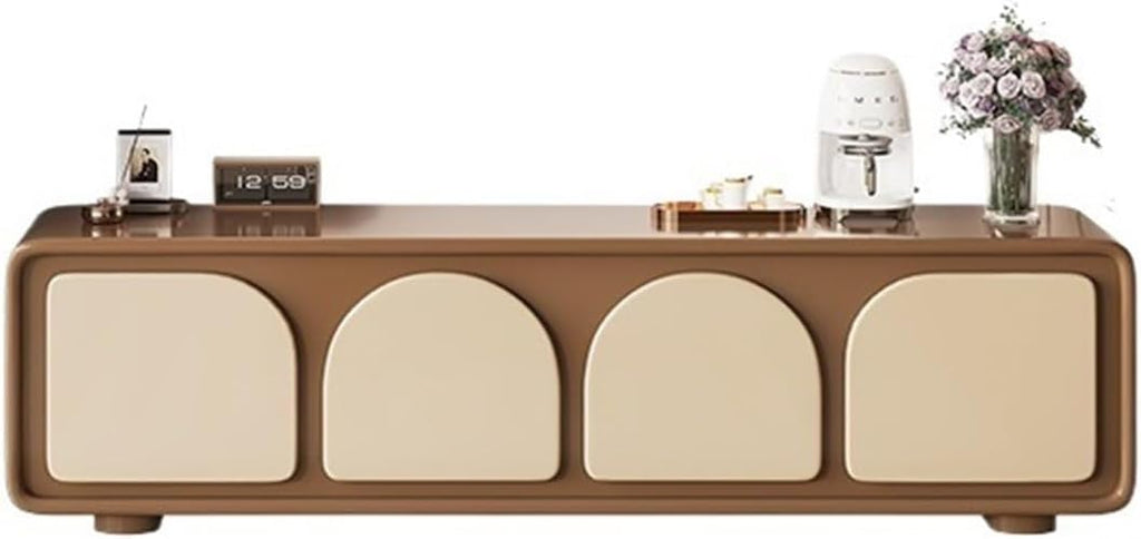 TV Stand Cabinet 4pcs Arched Door Storage Cabinet TV Console Z7617