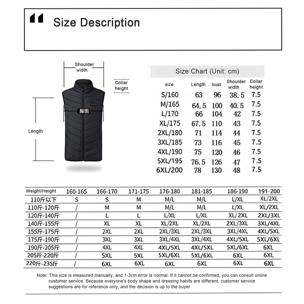 Waterproof Heated Vest with 4 in 1 Smart Controller Y443