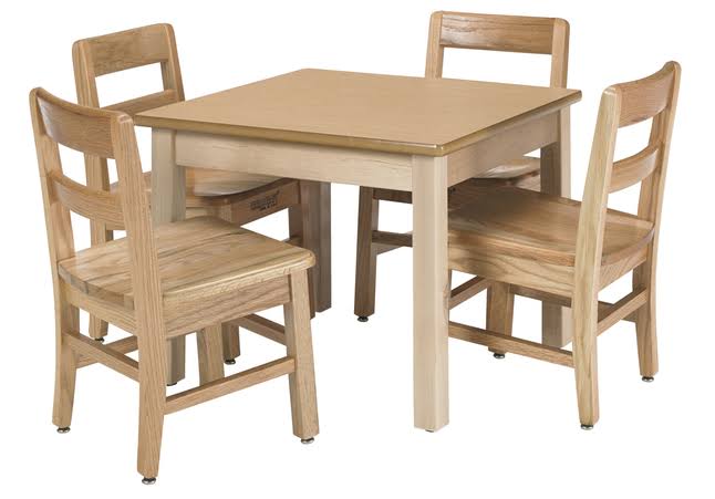 Square Laminate Top Wood Table K743197
