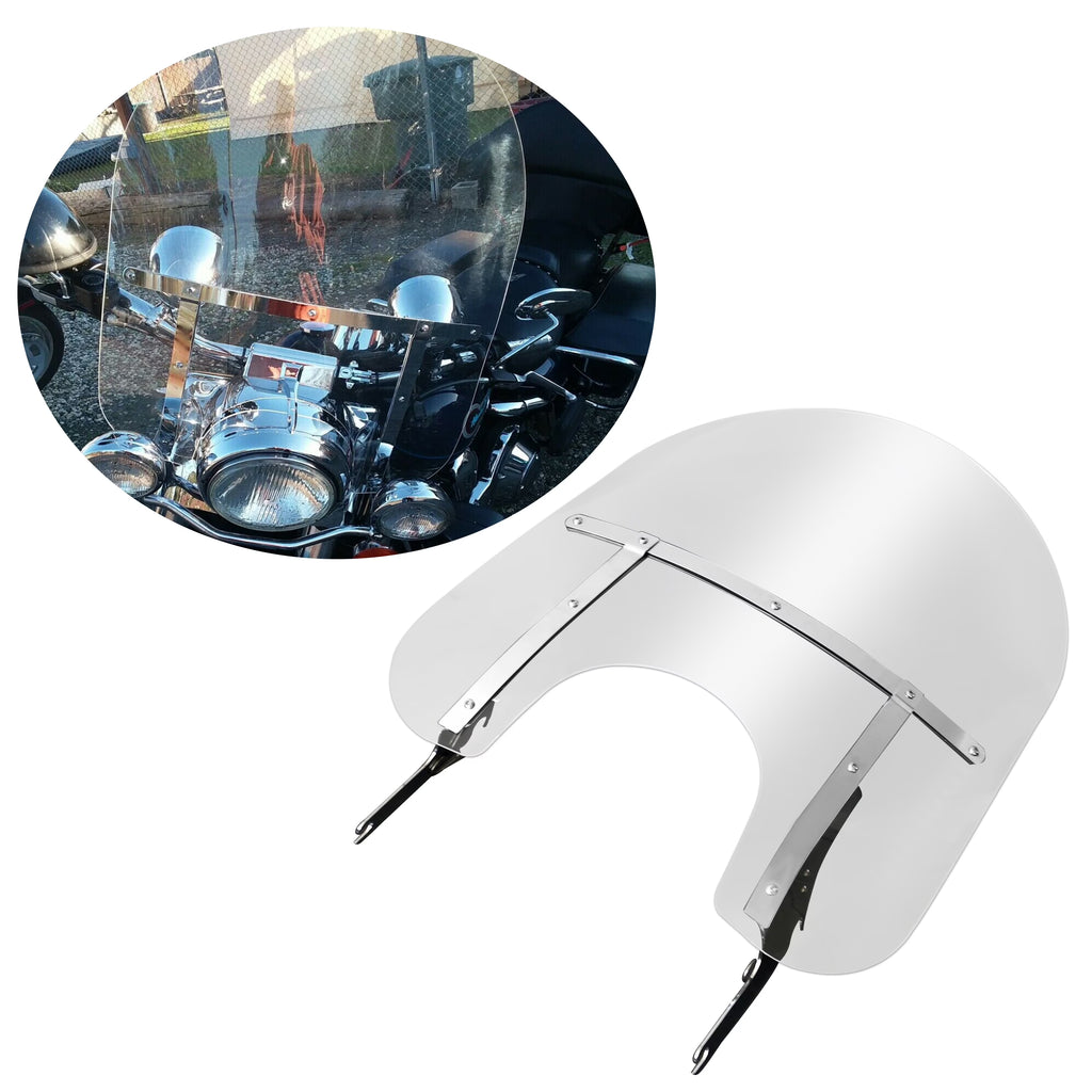Clear Detachable Windshield Windscreen 28 Inch with Bracket Mounting P49659