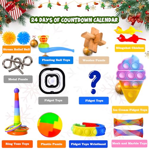 Fidget Advent Calendar 2025 with Sensory Fidget Toys F3957