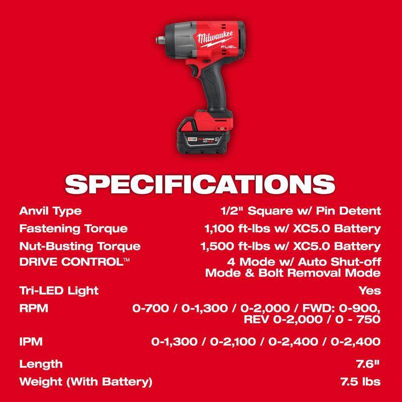 18V Lithium-Ion Brushless Cordless 1/2 in. Impact Wrench Kit C95070