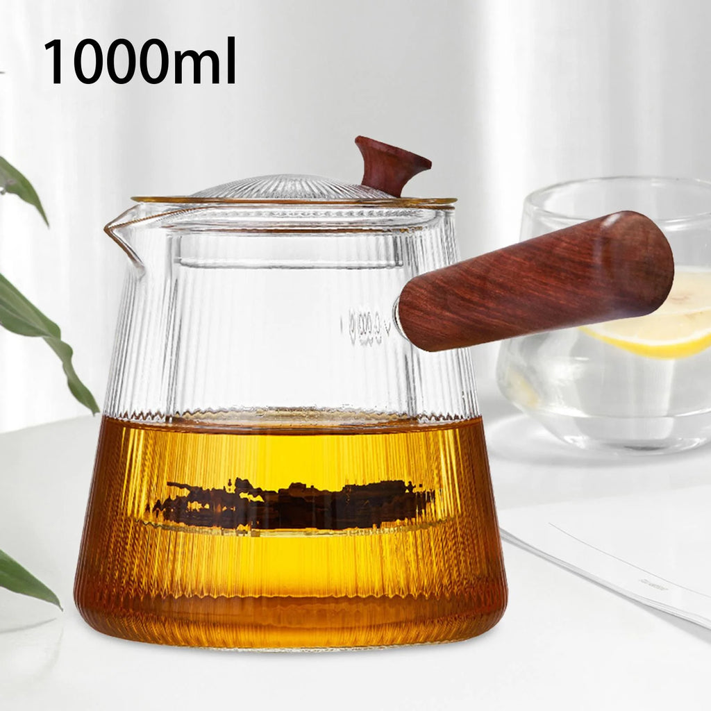 Glass Teapot with Infuser Stovetop Safe Tea Pot with Lid, 1000ml L972