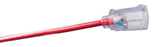 Red White and Blue 100-Feet 12/3 Extension Cord with Lighted End R44653
