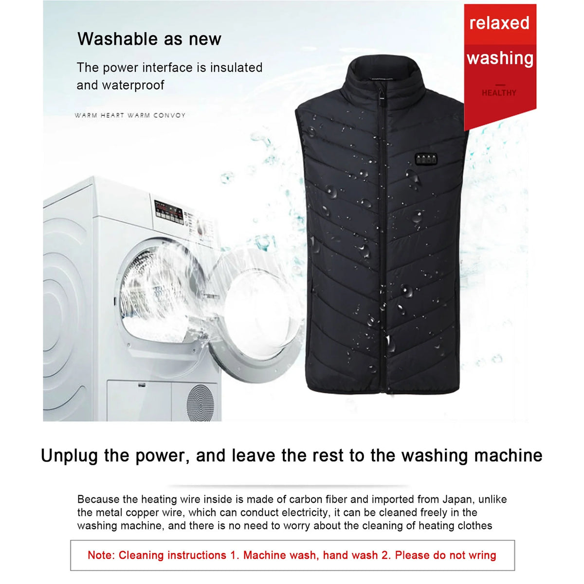 Waterproof Heated Vest with 4 in 1 Smart Controller Y443