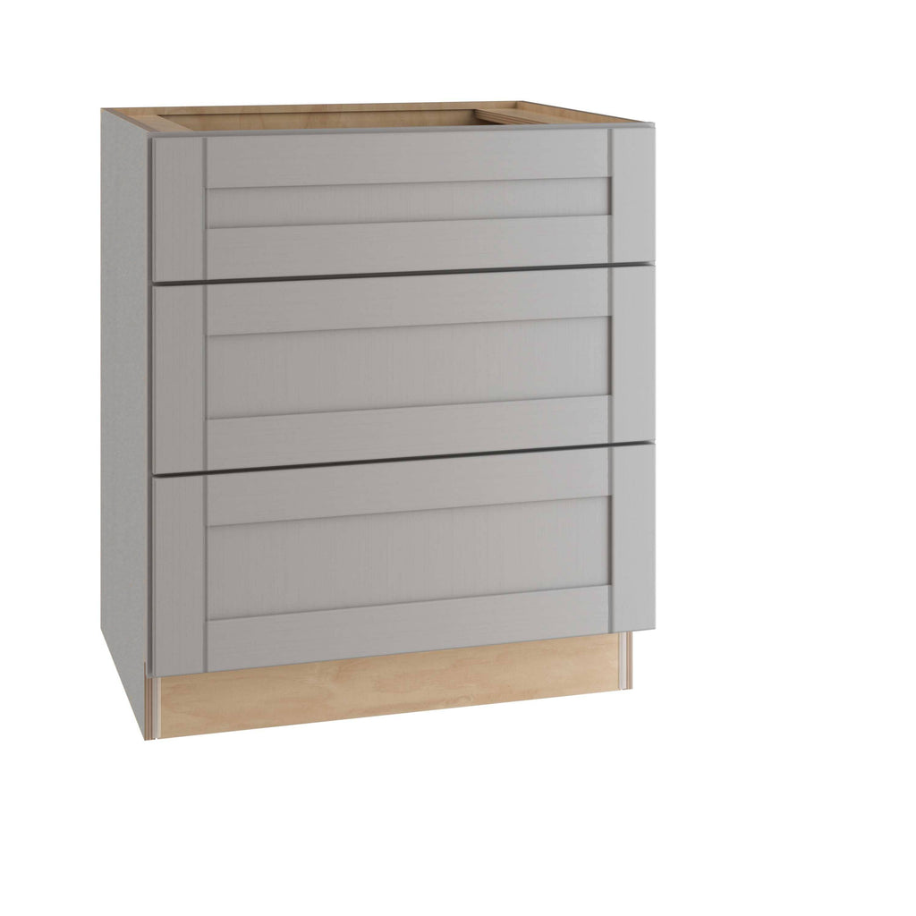 Veiled Gray Shaker Assembled Plywood 30 in. x 34.5 in. x 24 in. Base Drawer Kitchen Cabinet Z924524