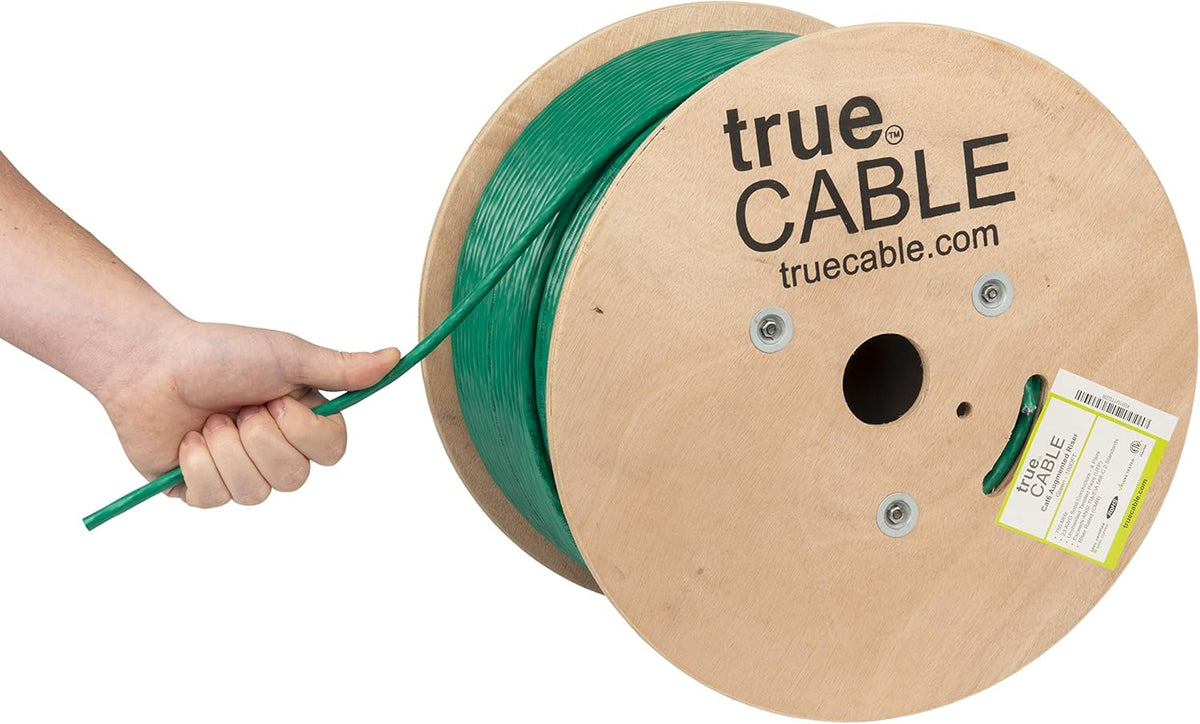 1000ft Green 23AWG 4 Pair Solid Bare Copper Bulk Ethernet Cable B145