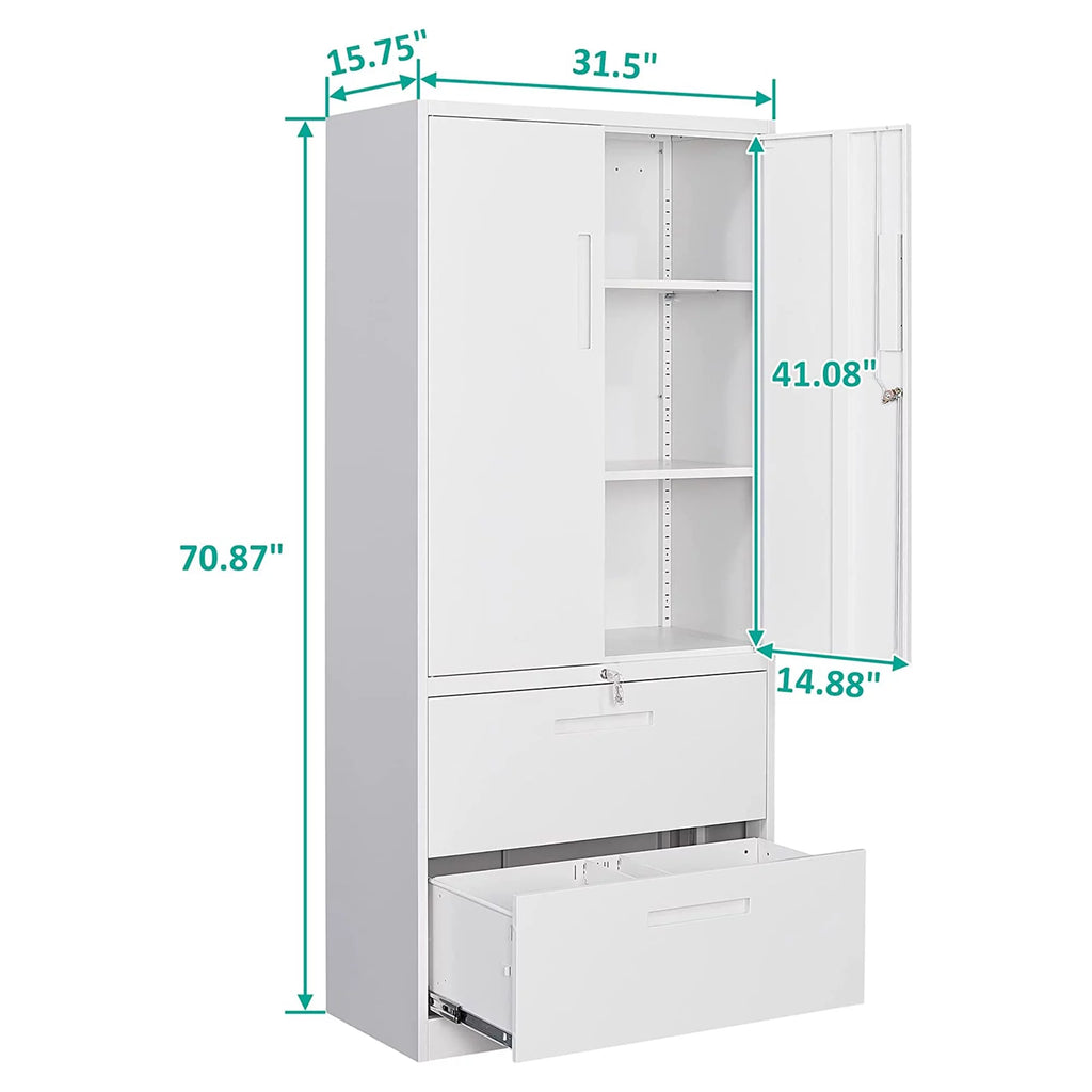 Metal Storage Cabinet with 2 Drawers D79578