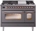 48 Dual Fuel Propane Gas Range Matte Graphite Copper Trim D10919