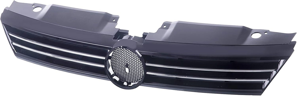 Front Grille Grill Assembly With Chrome Shell Molding With Black Insert Compatible With Volkswagen Jetta 2011 2012 2013 2014 Pack of 2 Q1266