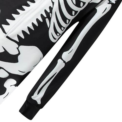 Unisex Skeleton Pumpkin Hooded Onesie A970