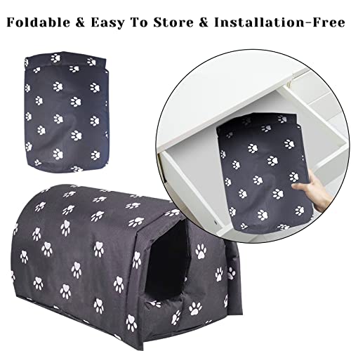 Waterproof Outdoor Cat House Black C32063