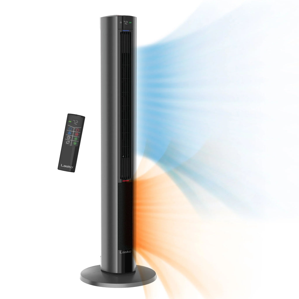 1500W Tower Fan & Space Heater with Timer and Remote P5464