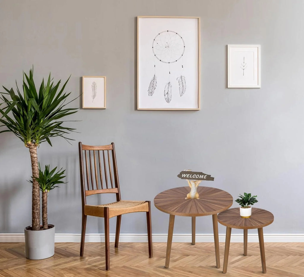 3 Piece Rustic Coffee Table and Side Table Set V220
