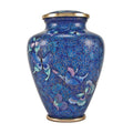 Large Cloisonne Blue Bronze Memorial Urn for Ashes G68055