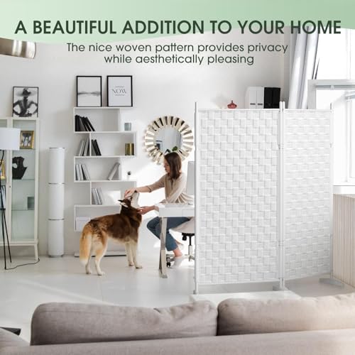 White Folding Room Divider W119