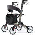 Foldable All Terrain Aluminum Rollator Walker with 8 inch Rubber Wheels F677